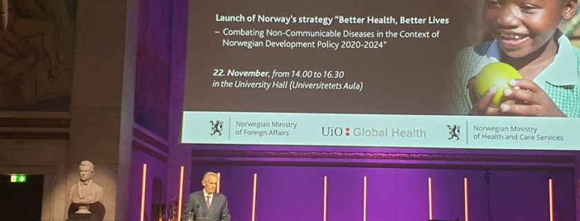 The Government of Norway launched a strategy to combat Non Communicable Disease in Low income countries