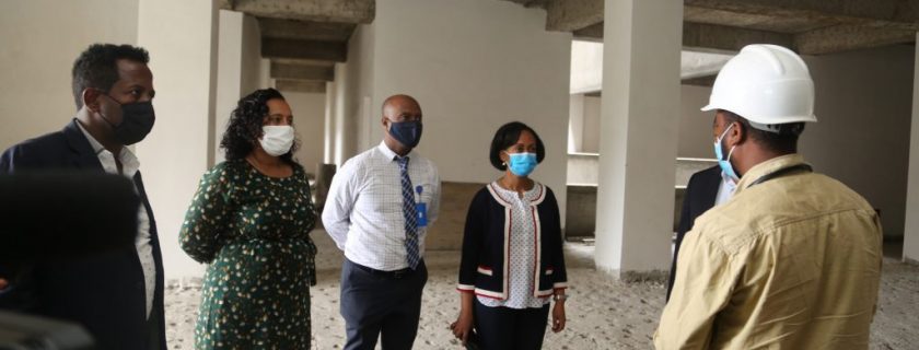 The Ministry of Health, Led By Dr. Lia Tadesse Visit AHRI To Inspect Progress Of The New (Under Construction) Building